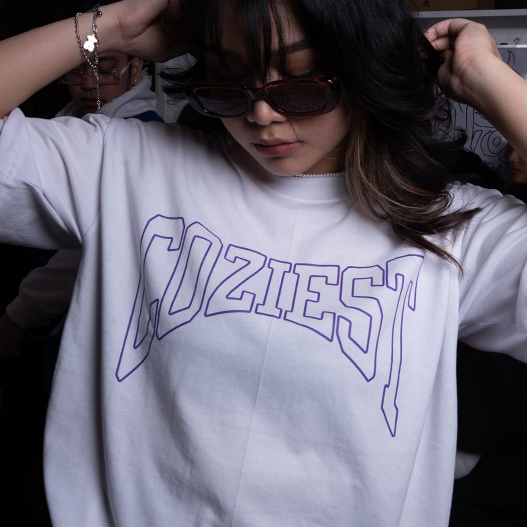 "Varsity Arc" Tee in White Colorway