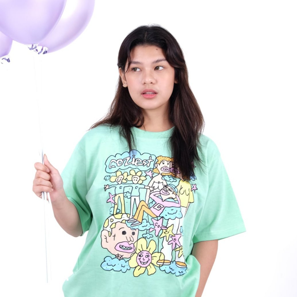 "Peace" Tee in Mint Green Colorway