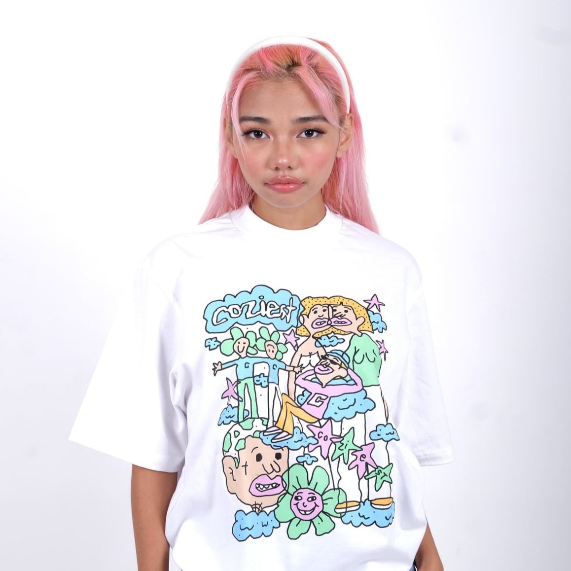 "Peace" Tee in White Colorway