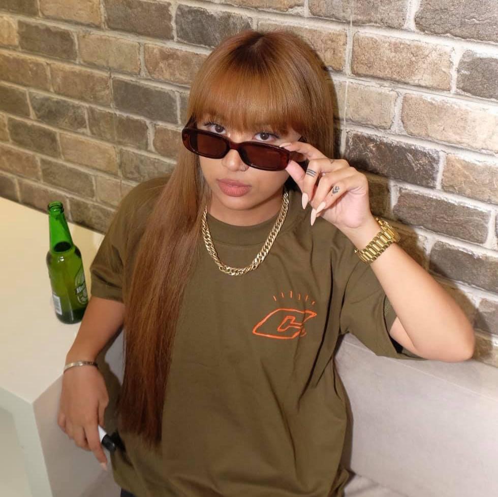 "CJ" Tee in Military Green Colorway