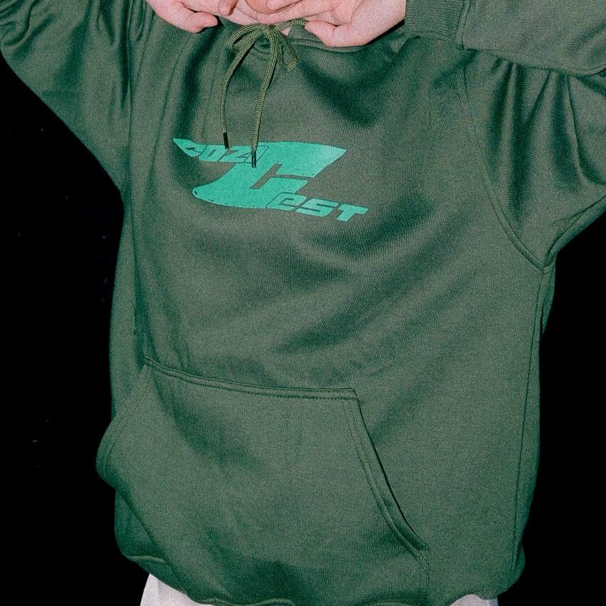“NFH” Hoodie in Military Green Colorway