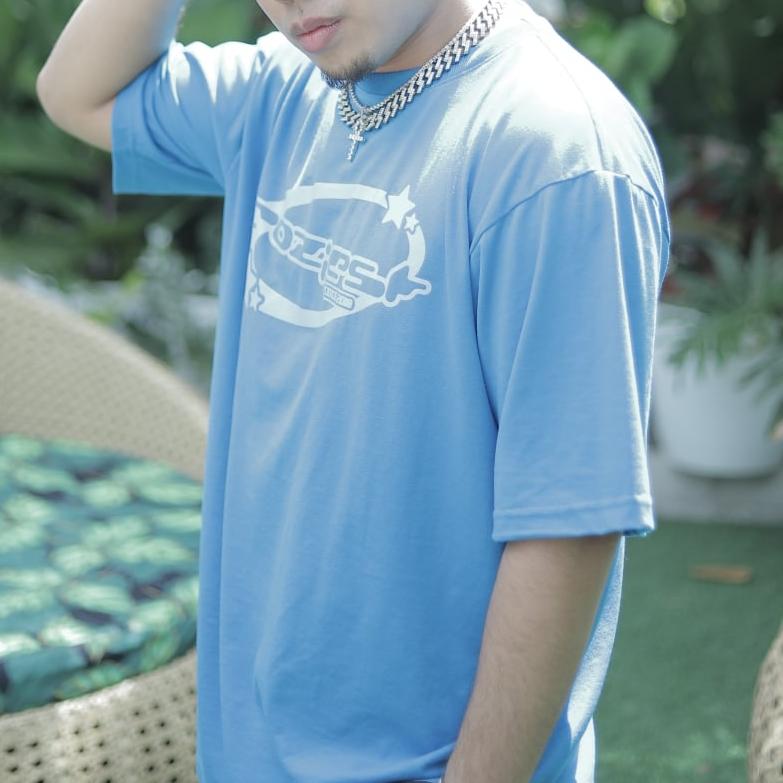 "Y2K” tee in Powder Blue Colorway