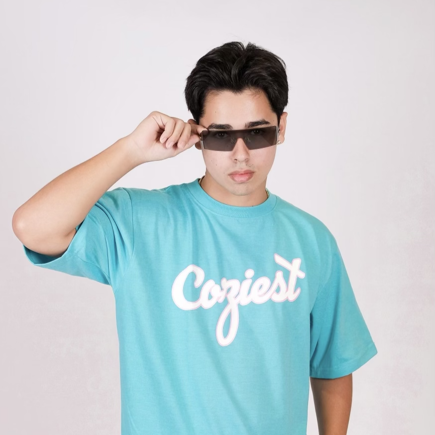 "Scoop" Tee in Celeste Colorway