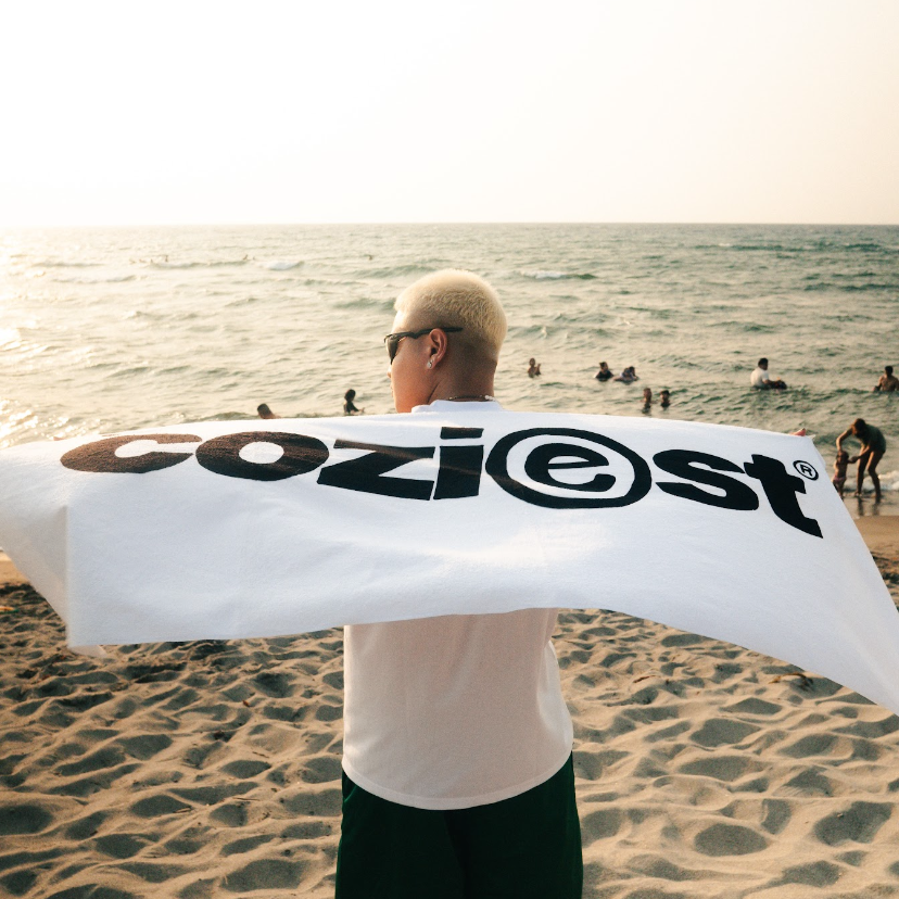 “Summer Towel” in Yellow, Green and White Colorway