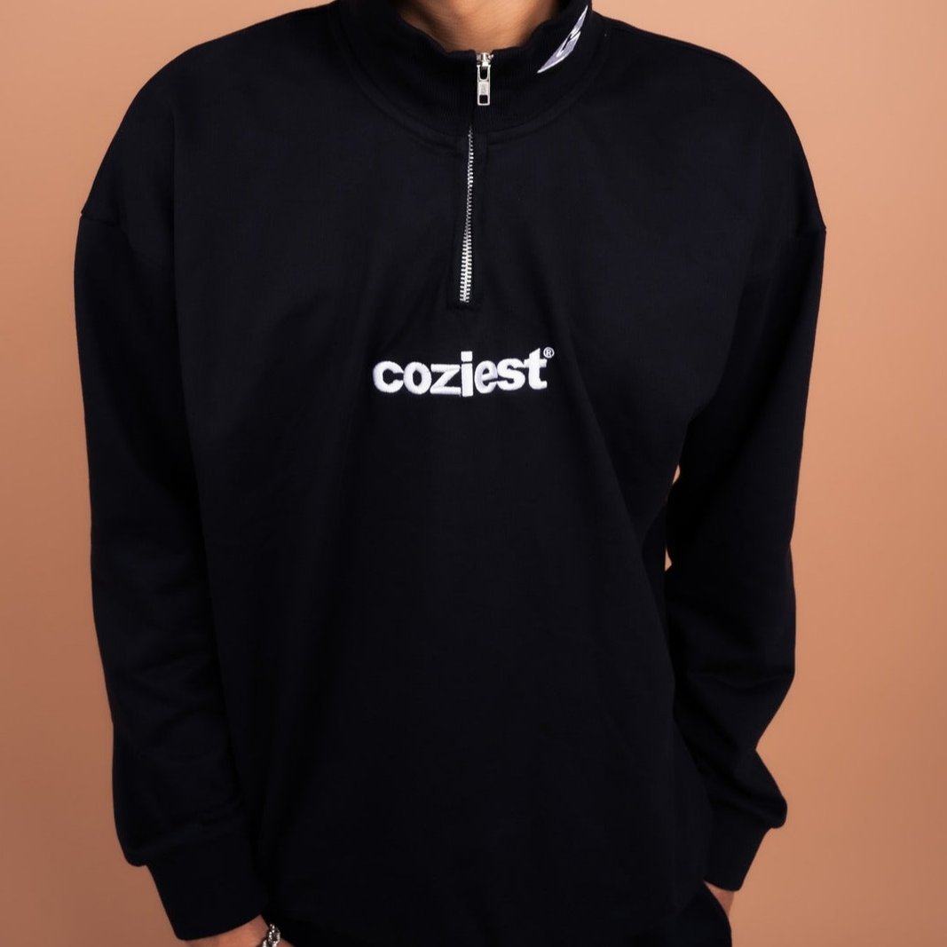 "Classic" Half Zip in Black Colorway