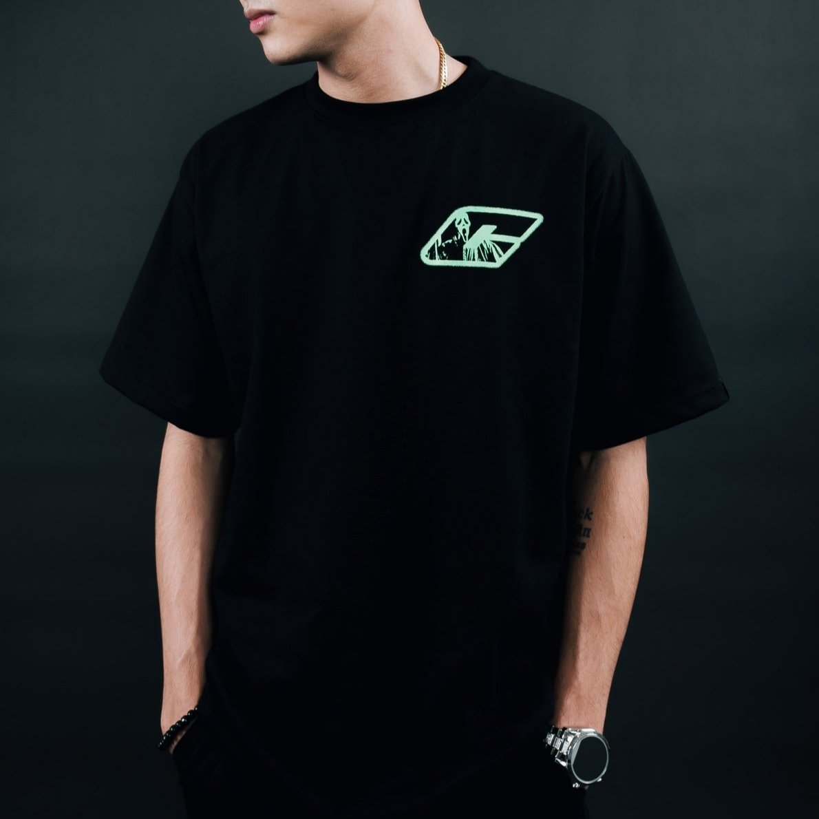 “Glow” Tee in Black Colorway