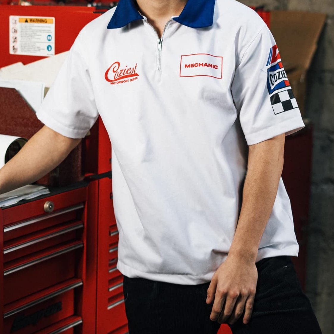 “Mech” Quarter Zip Polo