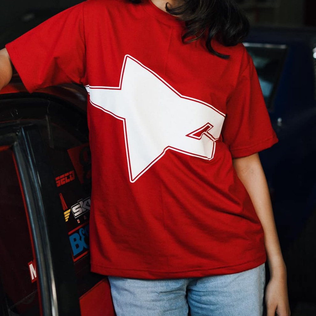 "Super Star" Tee in Red Colorway