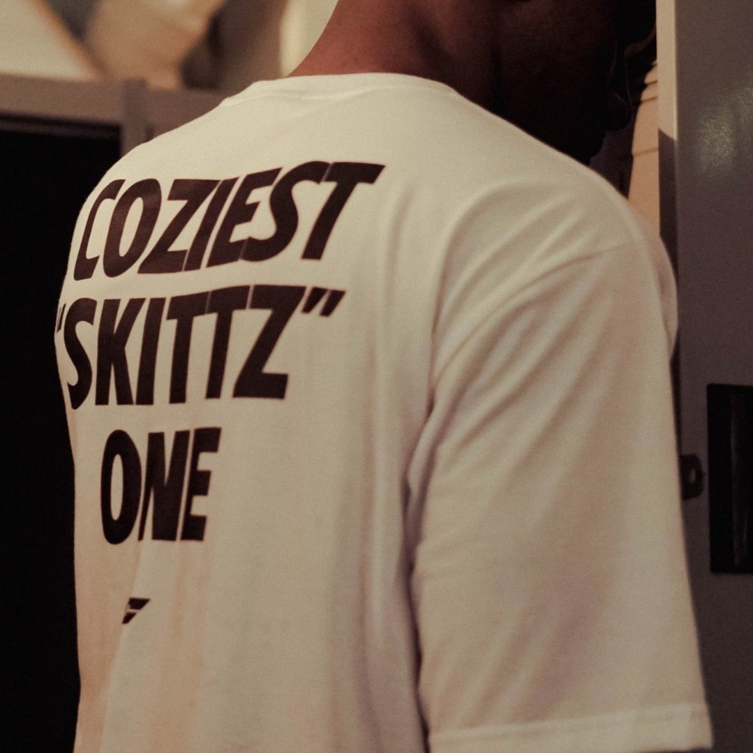 "Skitts 1" Tee in White Colorway