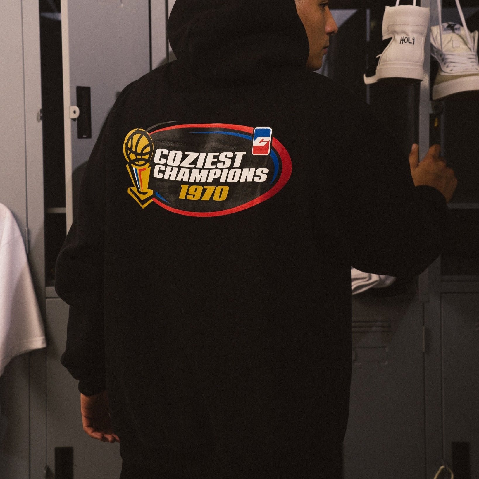 "Champs" Hoodie in Black Colorway