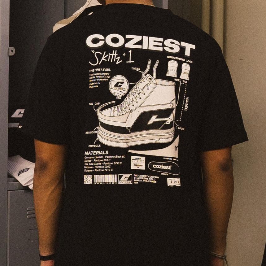 "Blueprint" Tee in Black Colorway