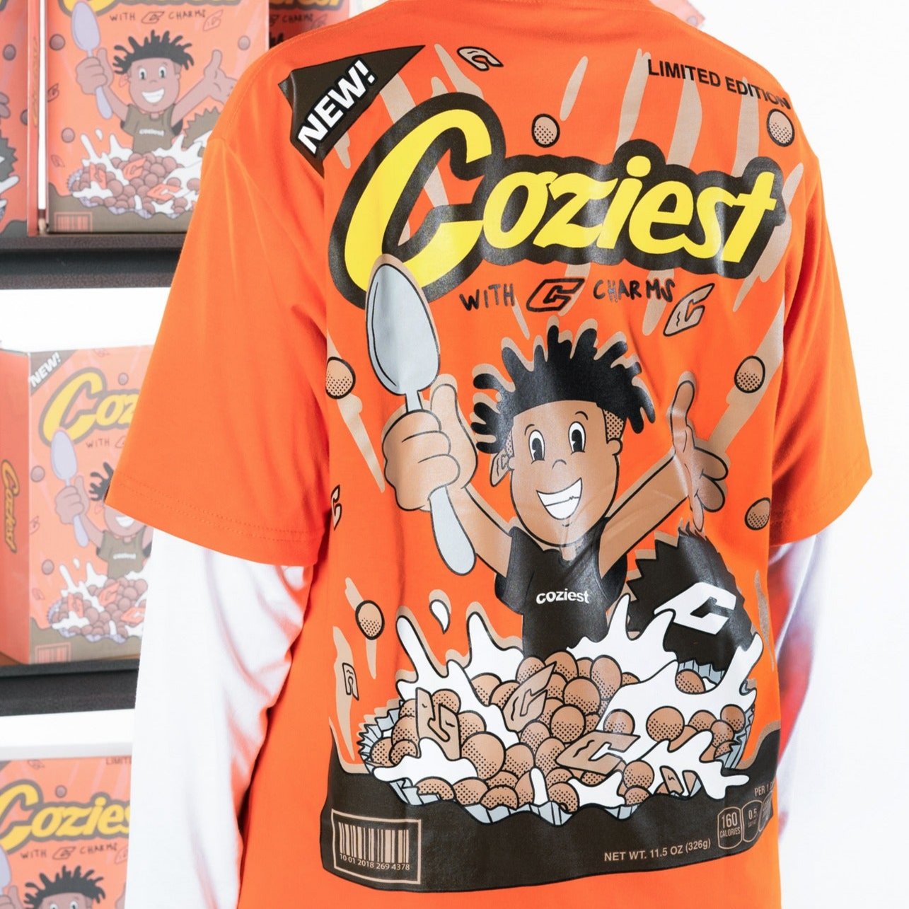 "Charms" Tee in Orange Colorway