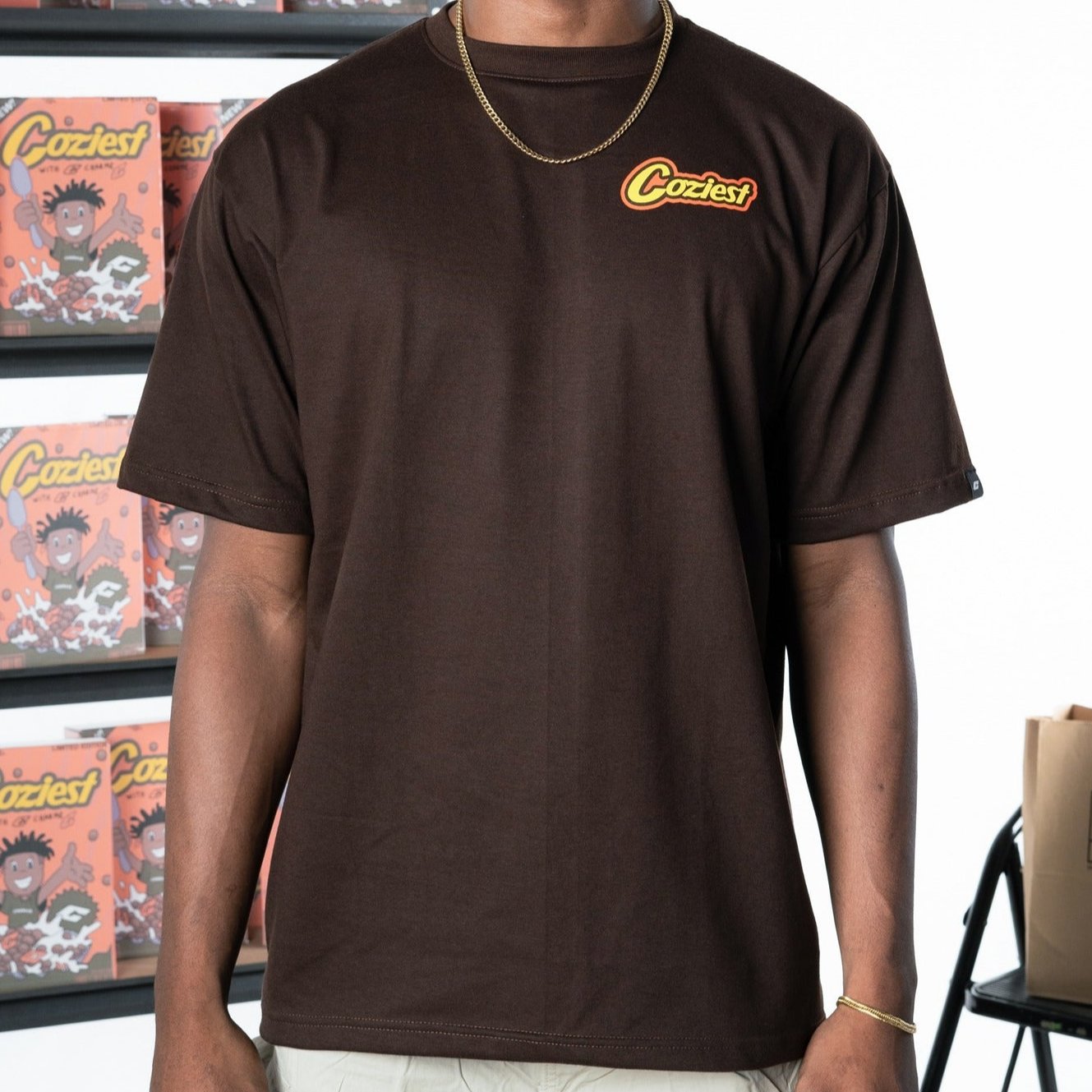 “Choco” tee in brown colorway