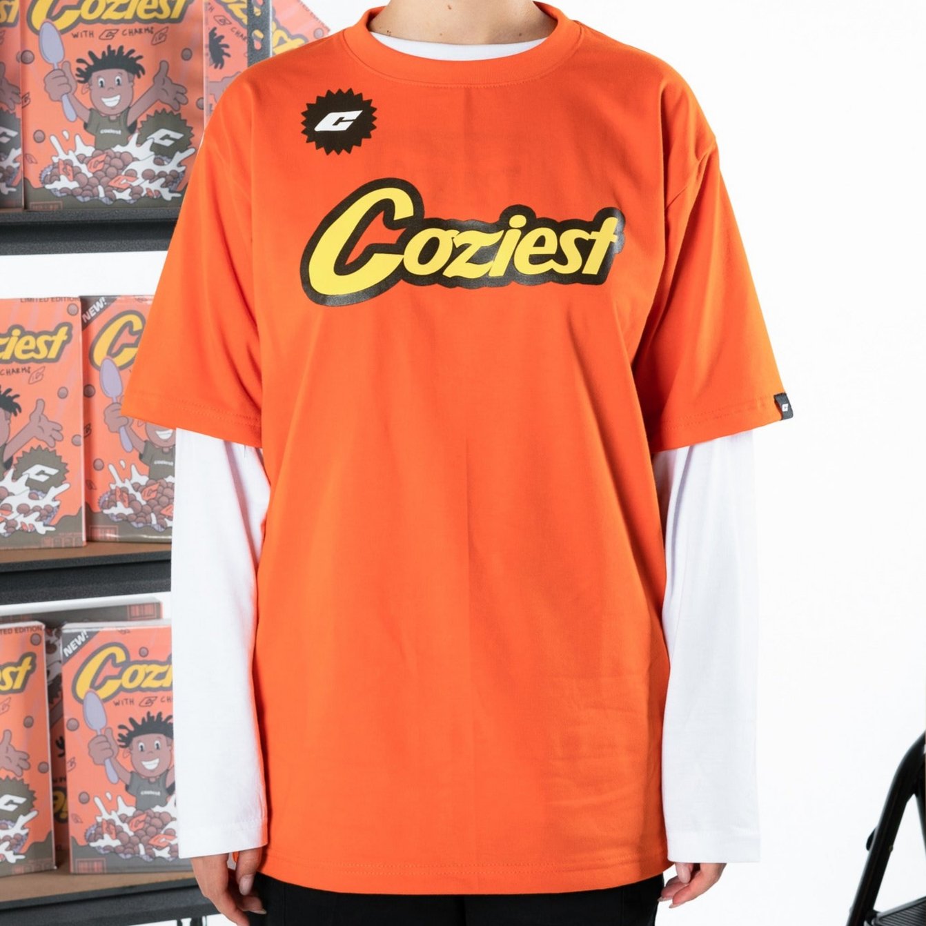 "Charms" Tee in Orange Colorway