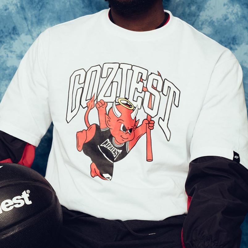 "Devil" Tee in White Colorway