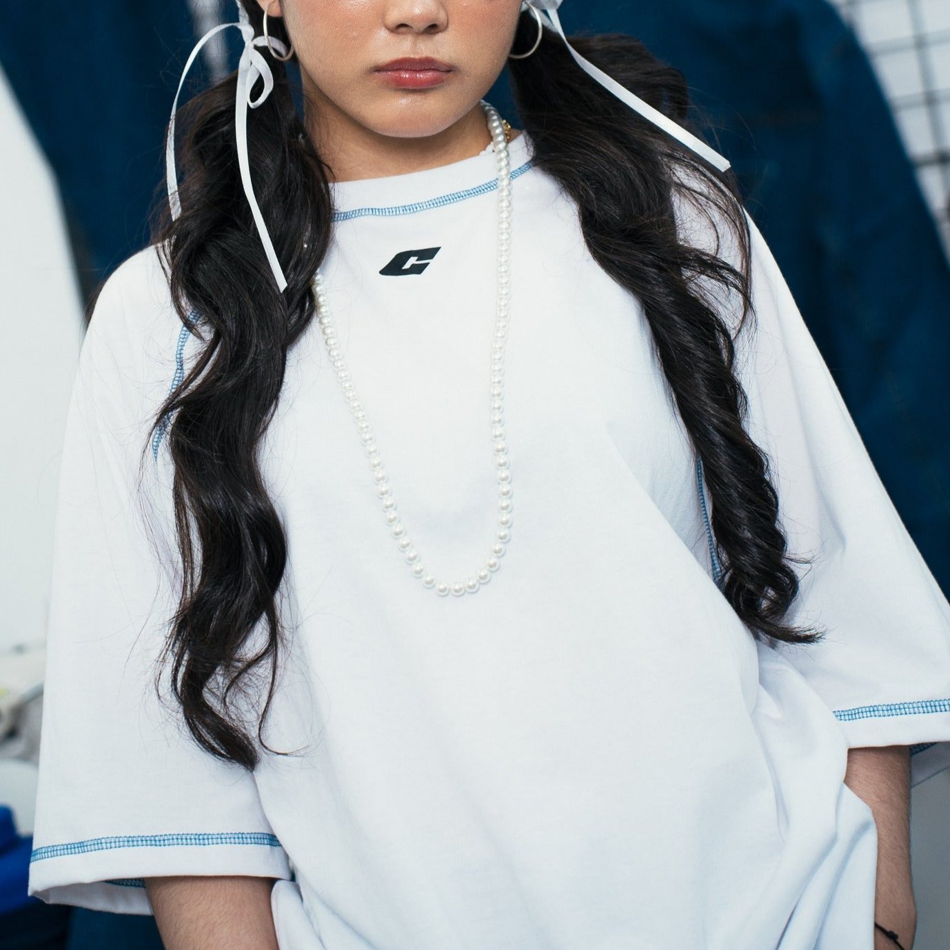 "The Fifth" Raglan Tee in White Colorway