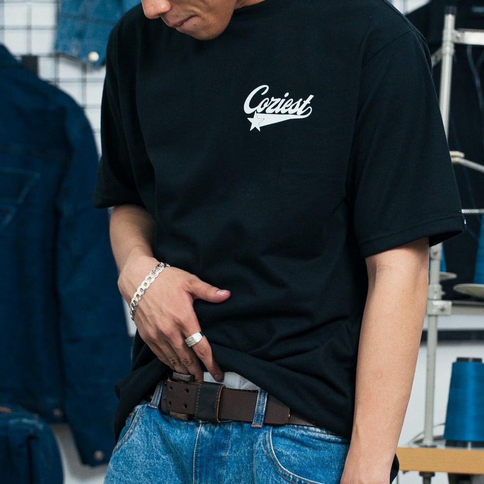 "TV" Tee in Black Colorway