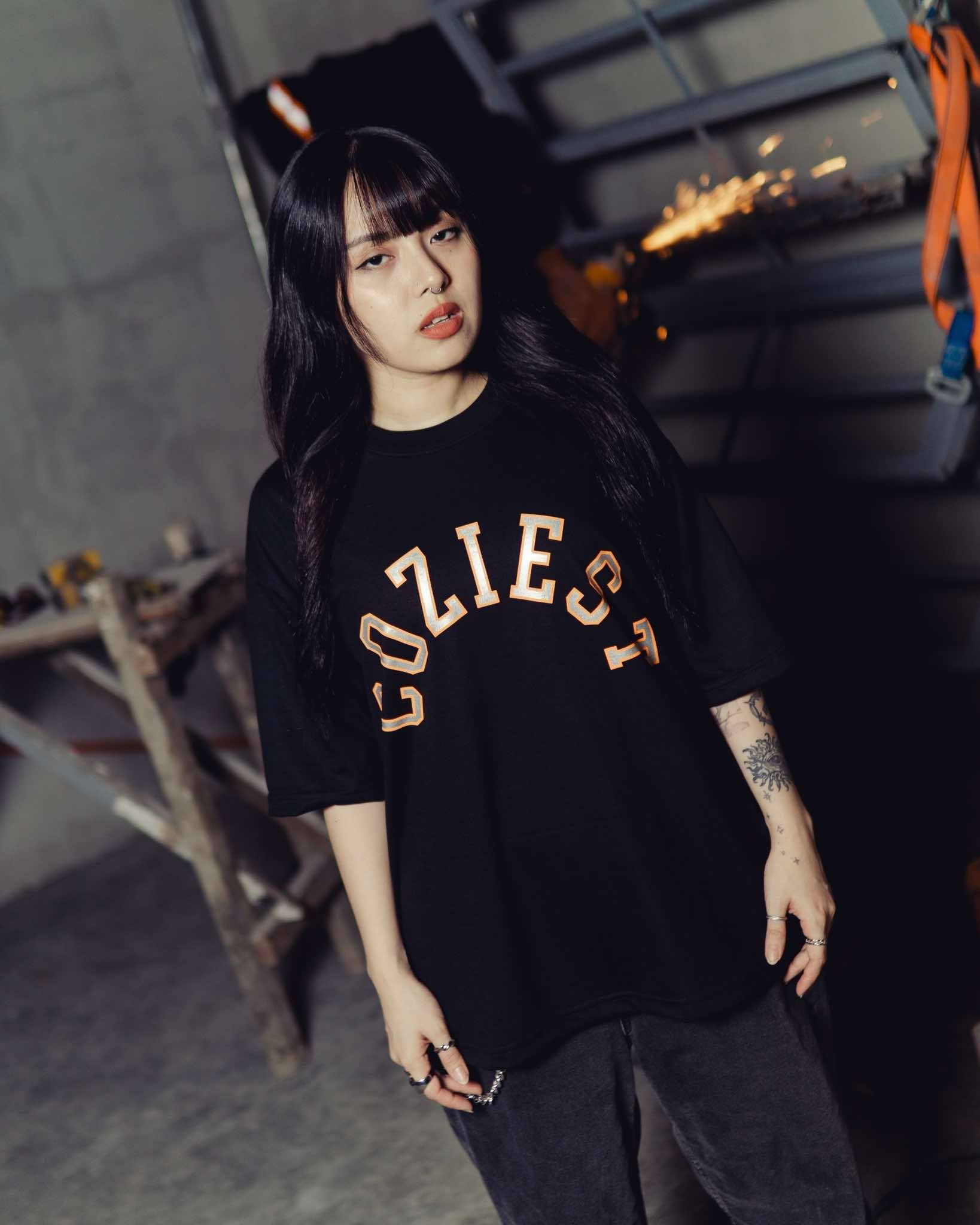 "Safety Orange" Tee in Black Colorway