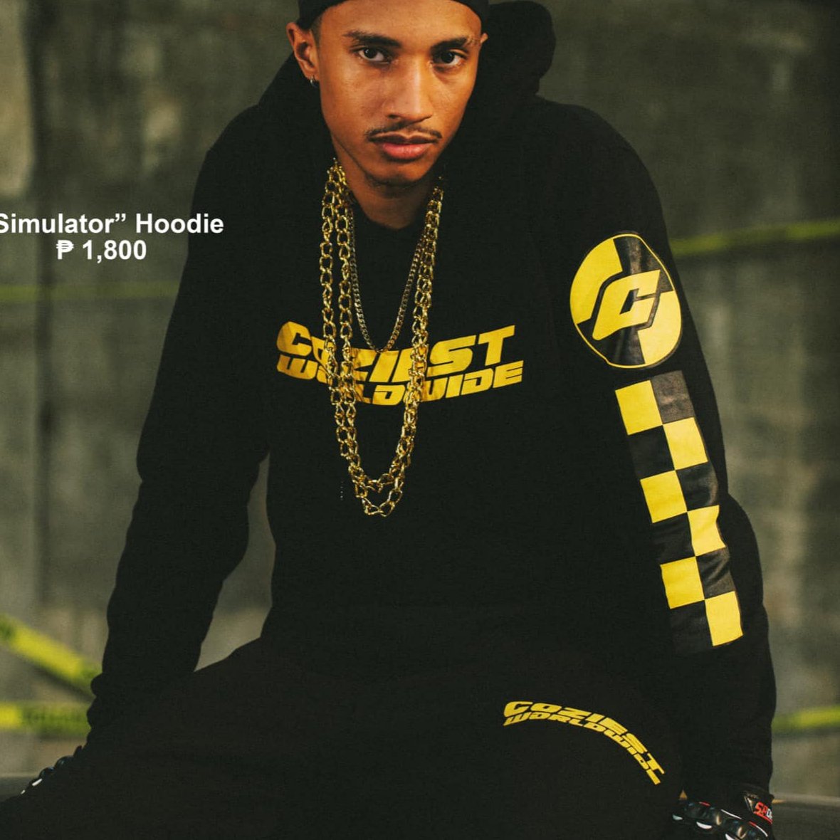 "Simulator" Hoodie in Black Colorway