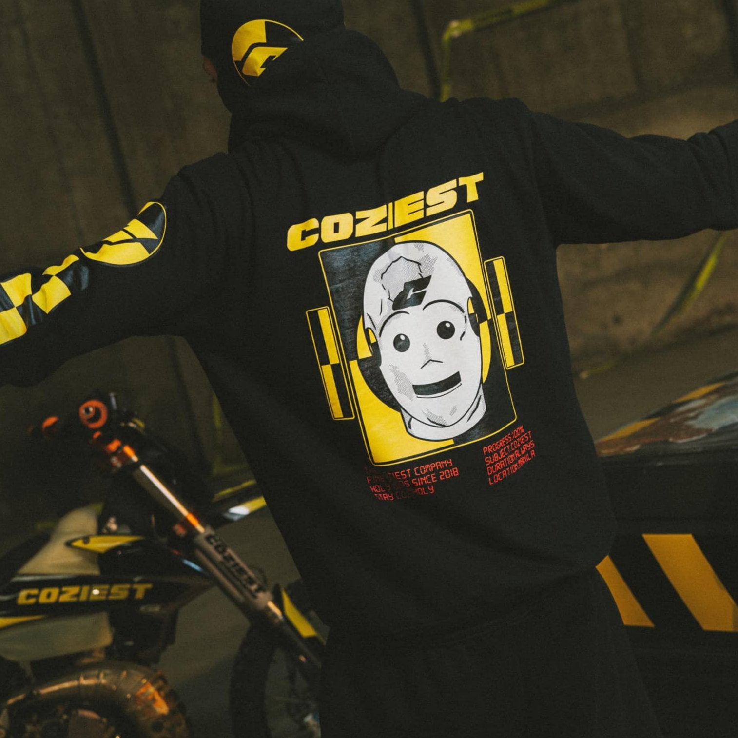 "Simulator" Hoodie in Black Colorway