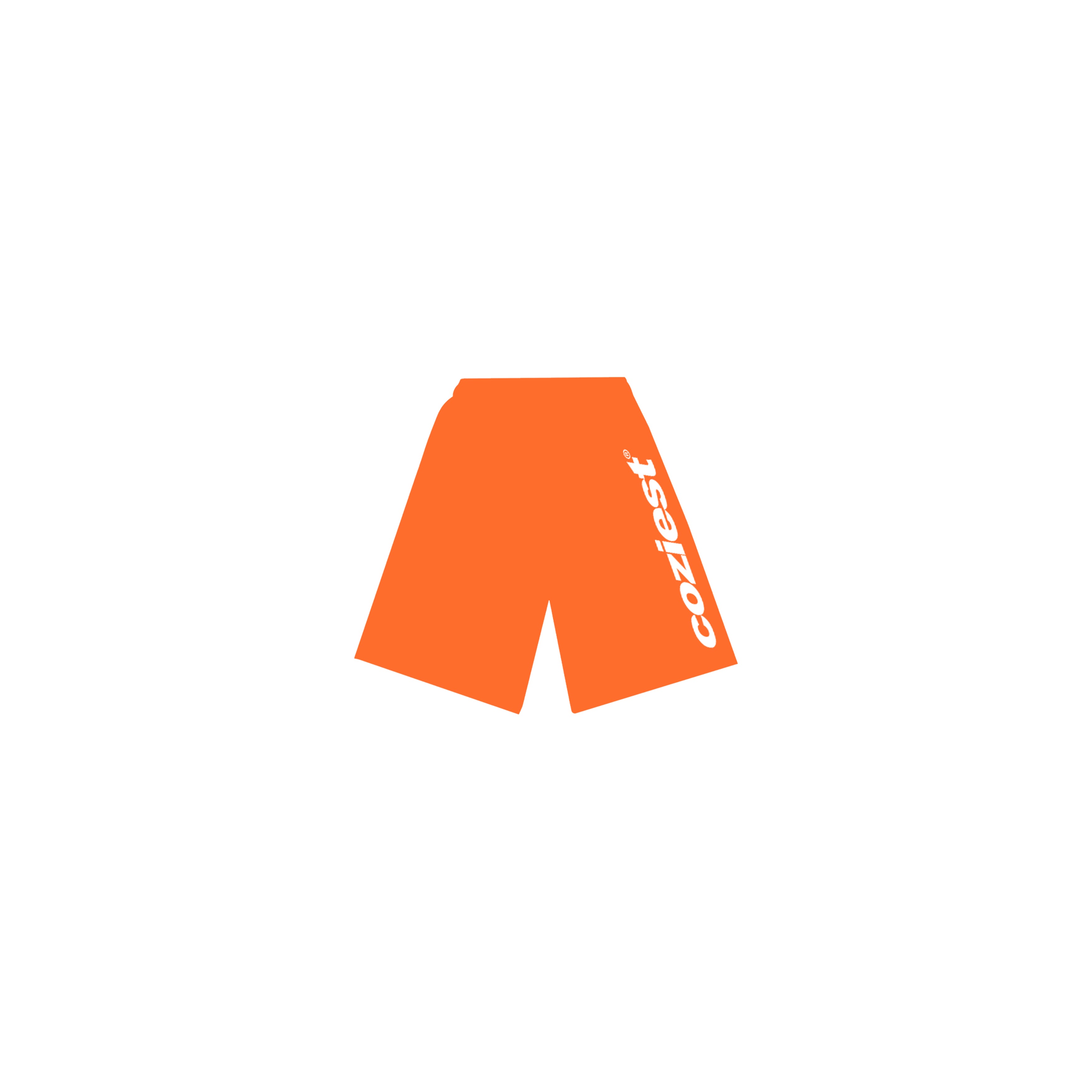 “Italic” Sweatshort in Orange Colorway