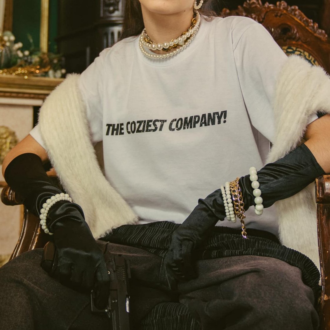 "Three Way" Tee in White Colorway