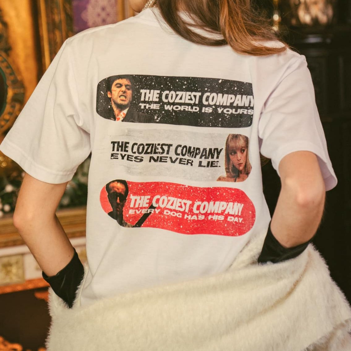 "Three Way" Tee in White Colorway