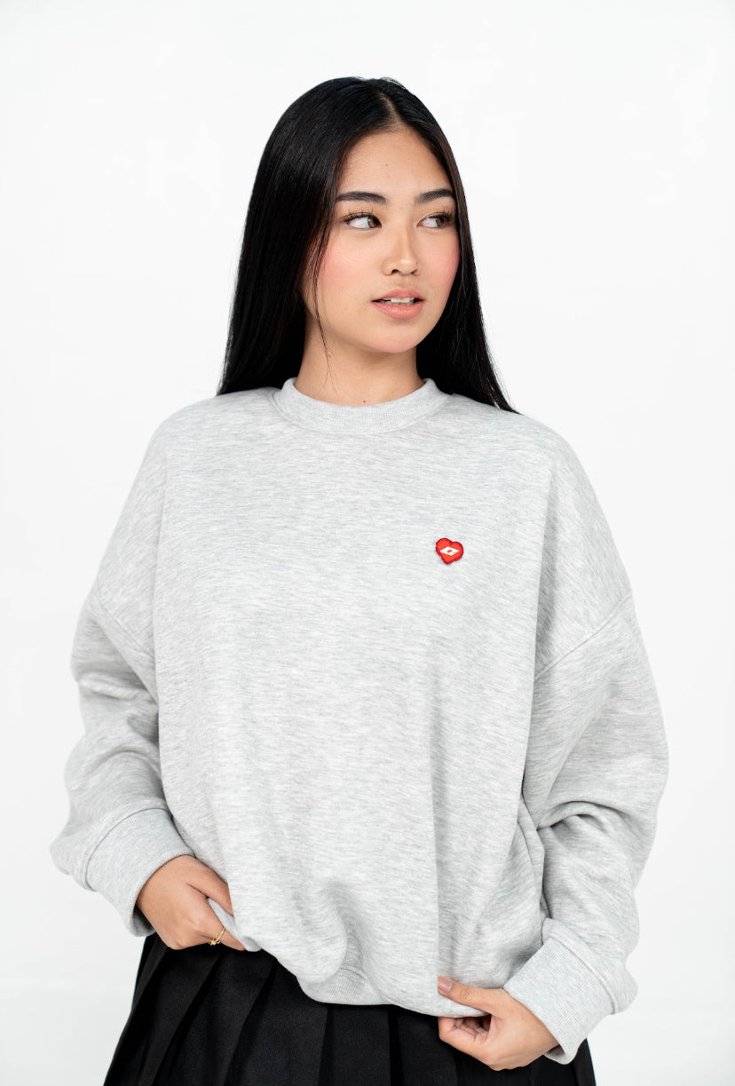 "1999" Long Sleeve Pull Over in Heather Gray Colorway