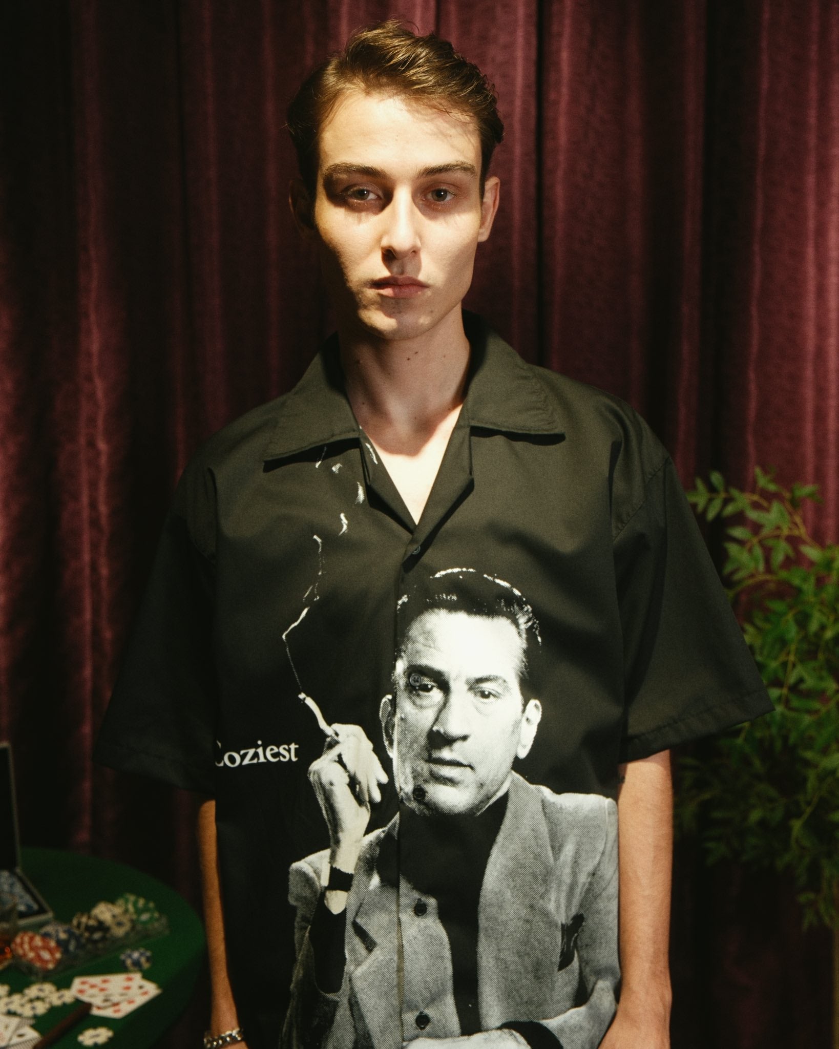 "Deniro' Polo in Black Colorway