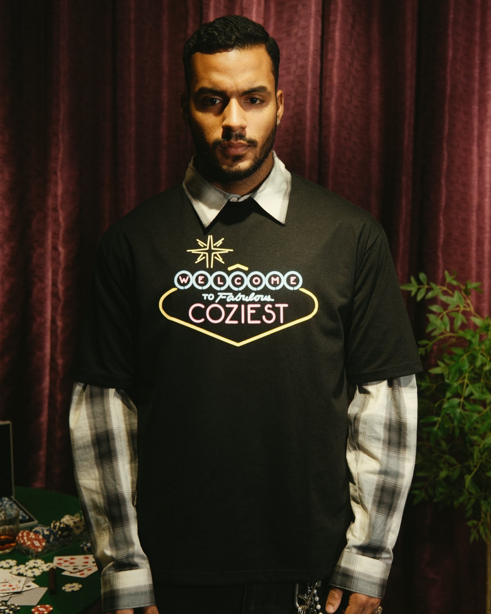 "Neon Lights" Tee in Black Colorway