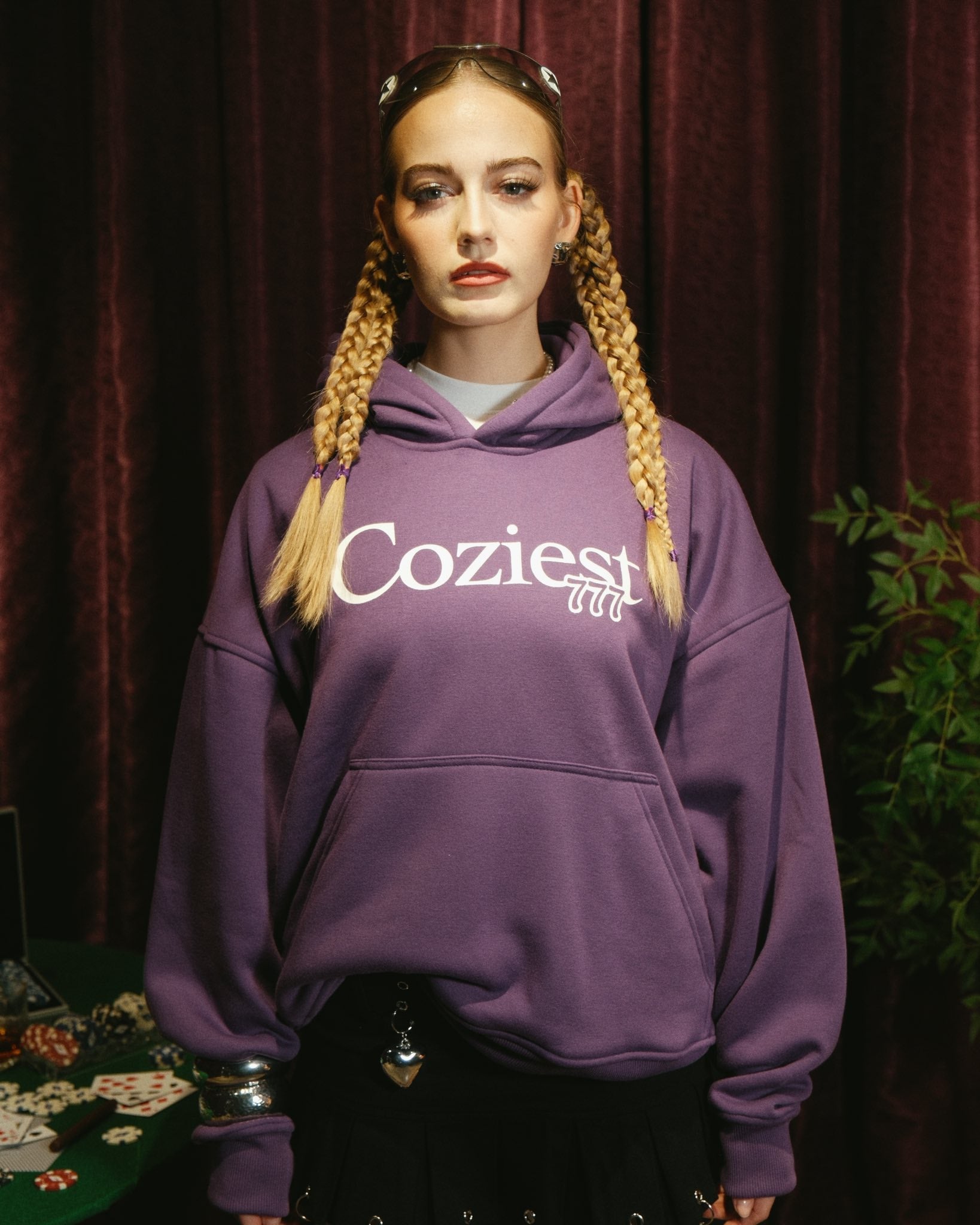 "777" Hoodie in Violet Colorway