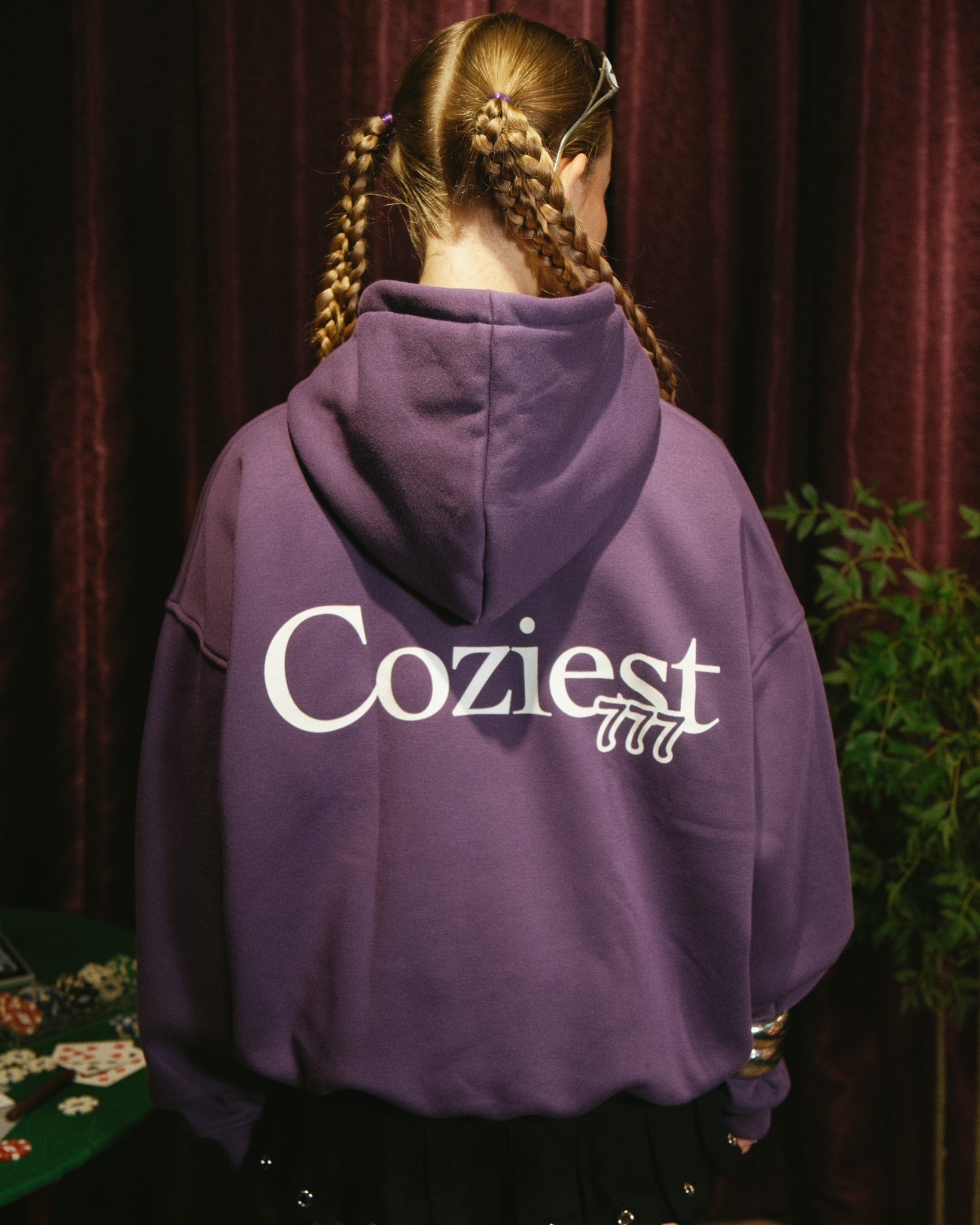 "777" Hoodie in Violet Colorway