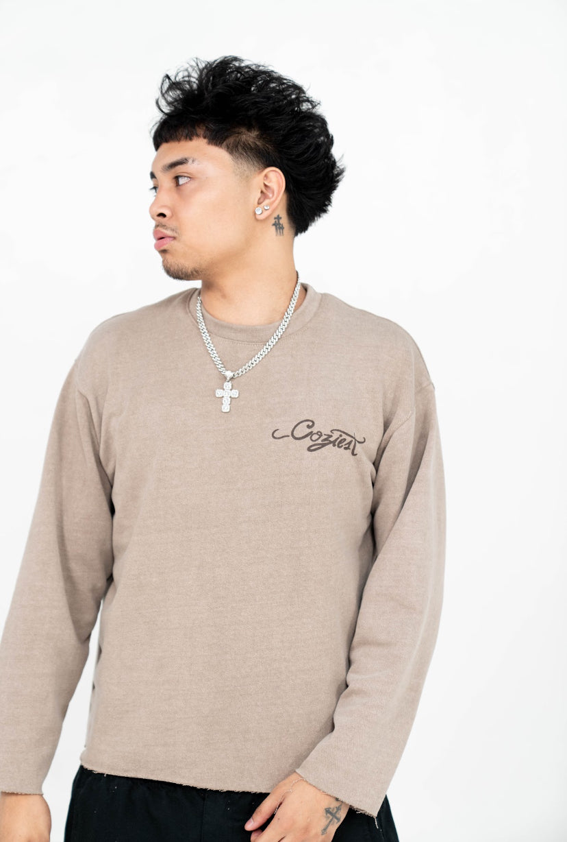 “Death” Long Sleeve in Light Brown Colorway