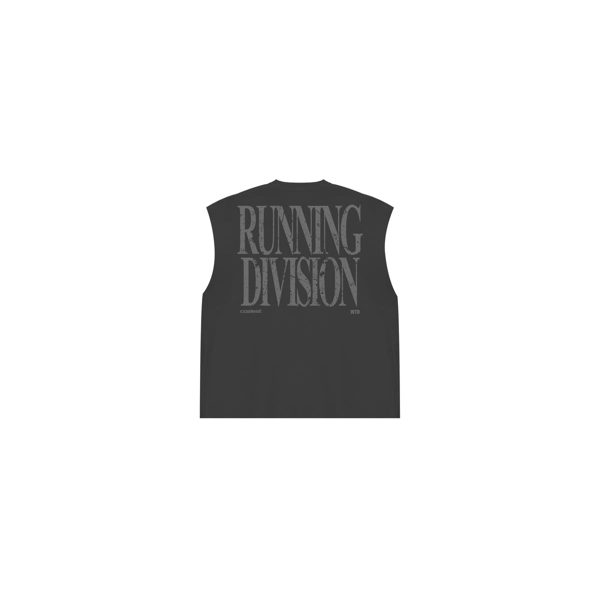 "Running Division" Muscle Tee in Dark Gray