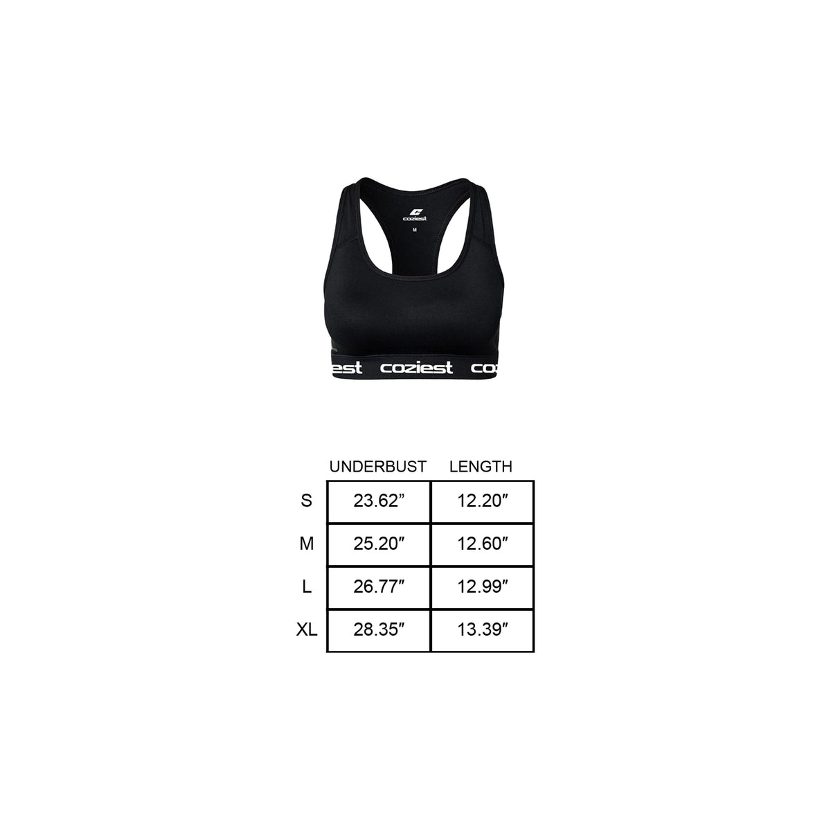 "Kuatro" Sports Bra in Black