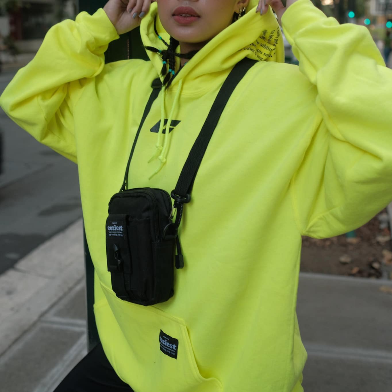 "Cozy Movements V.1" Hoodie in Yellow Green Colorway