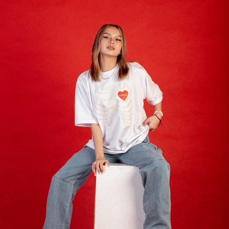 "Bone" Tee in White Colorway