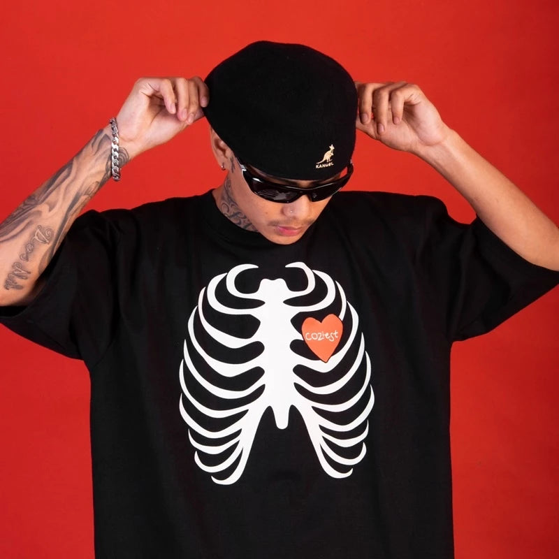 "Bone" Tee in Black Colorway