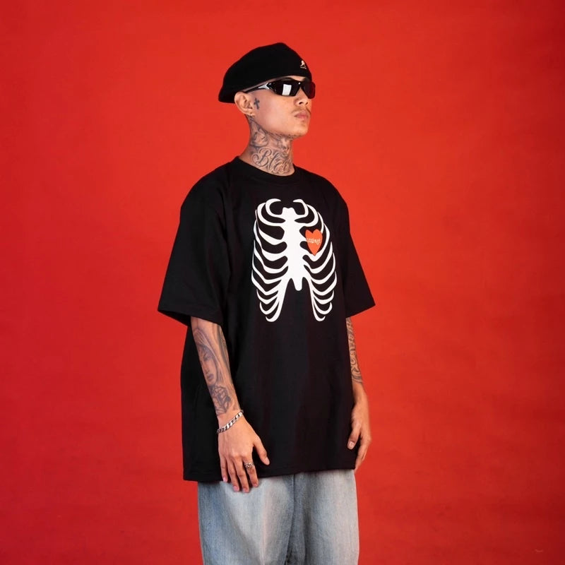 "Bone" Tee in Black Colorway