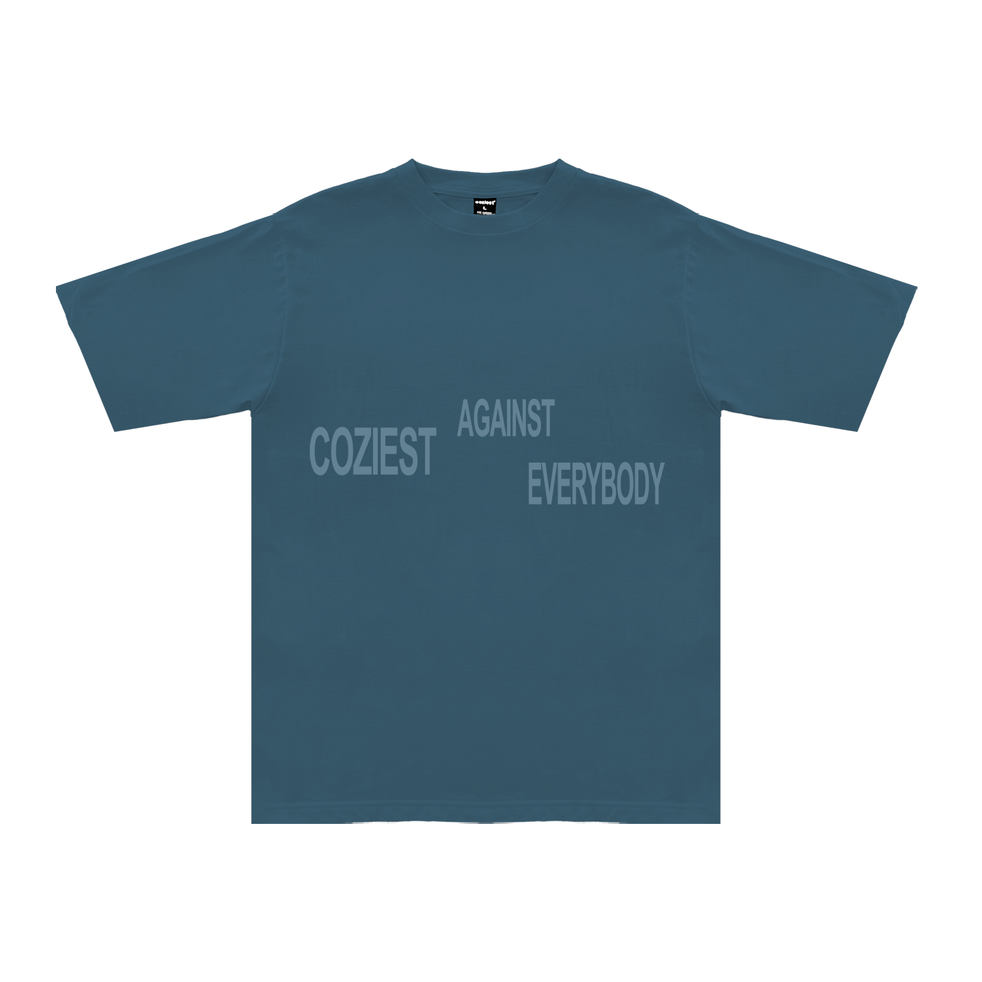 "Against" Tee in Blue Colorway