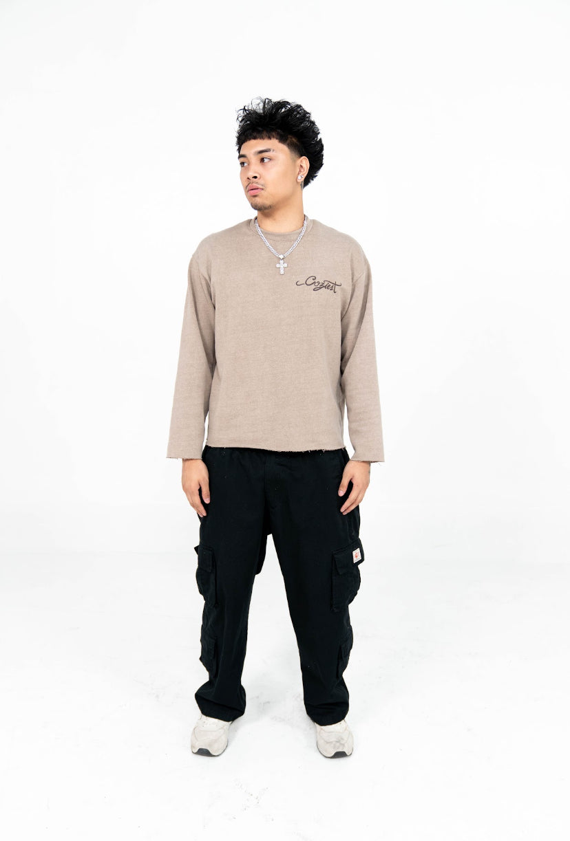 “Death” Long Sleeve in Light Brown Colorway