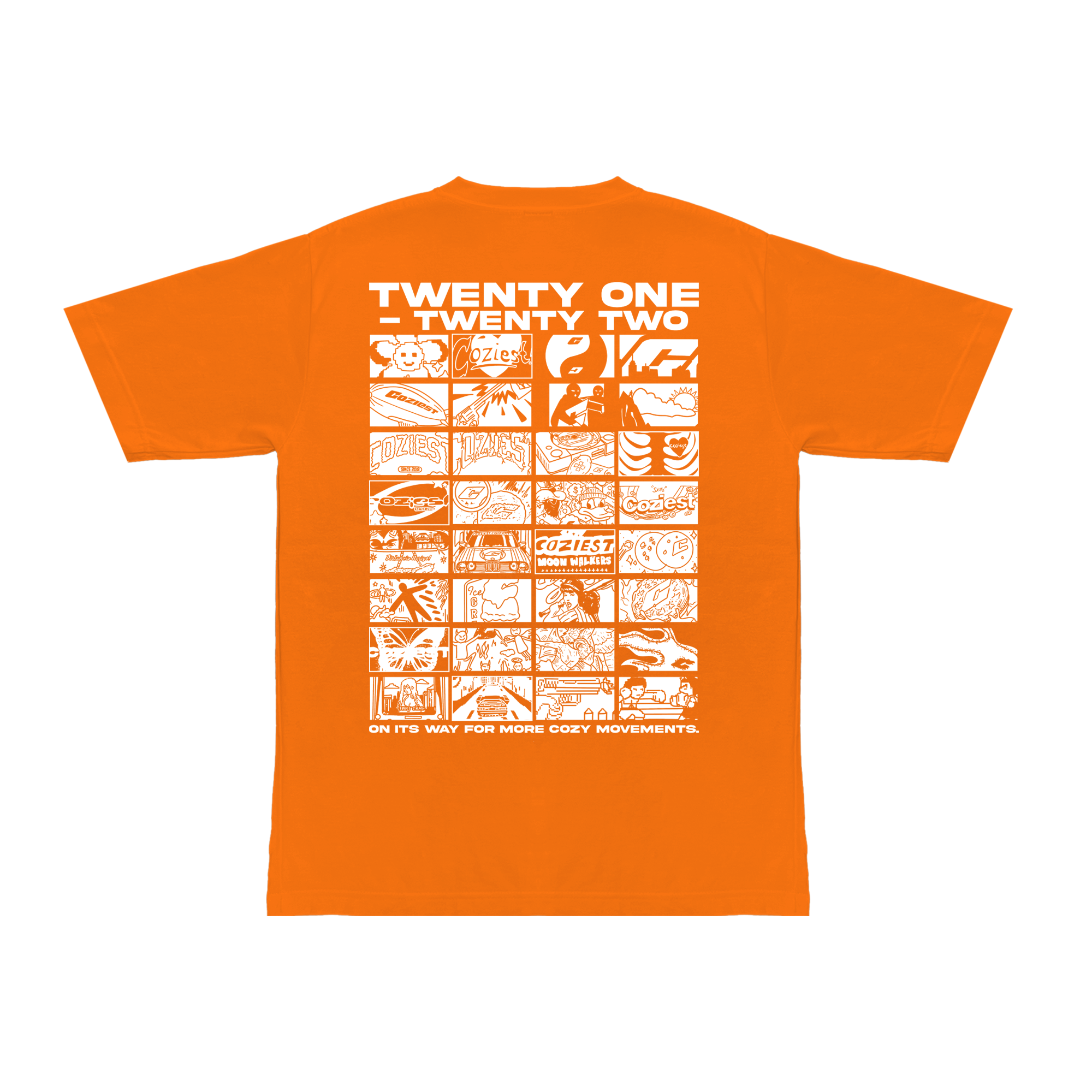 “Compilation” Tee in Orange Colorway
