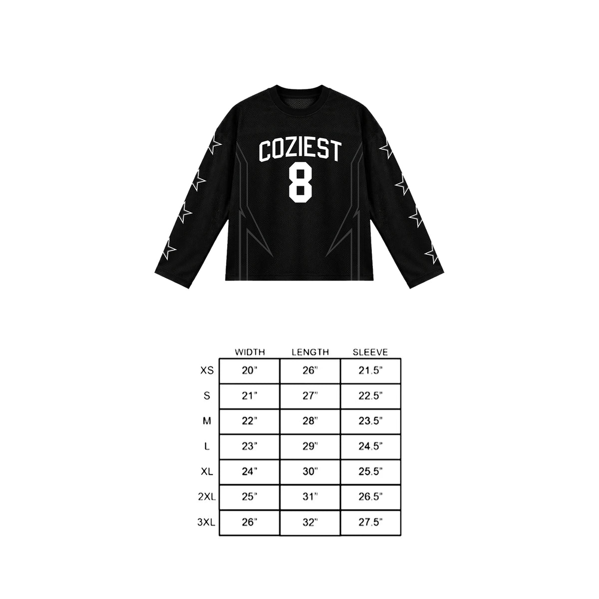 "Cozieight" Mesh Longsleeve