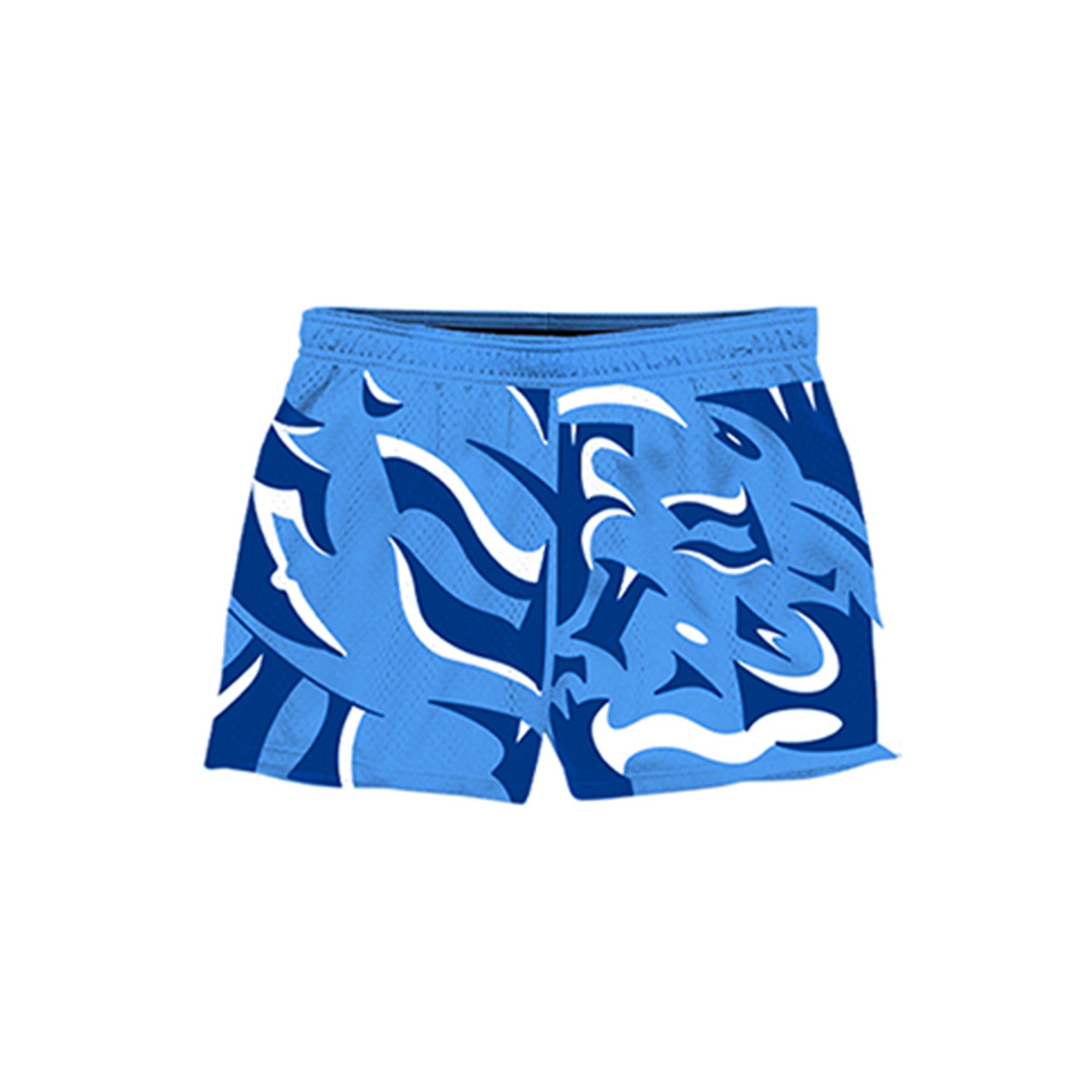 "Blue Chrome" Mesh Shorts