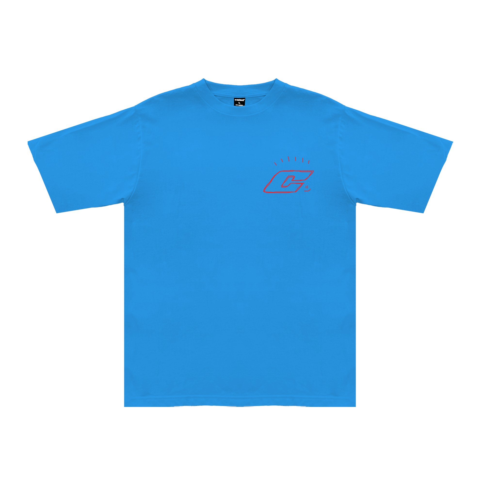 "CJ" Tee in Sky Blue Colorway