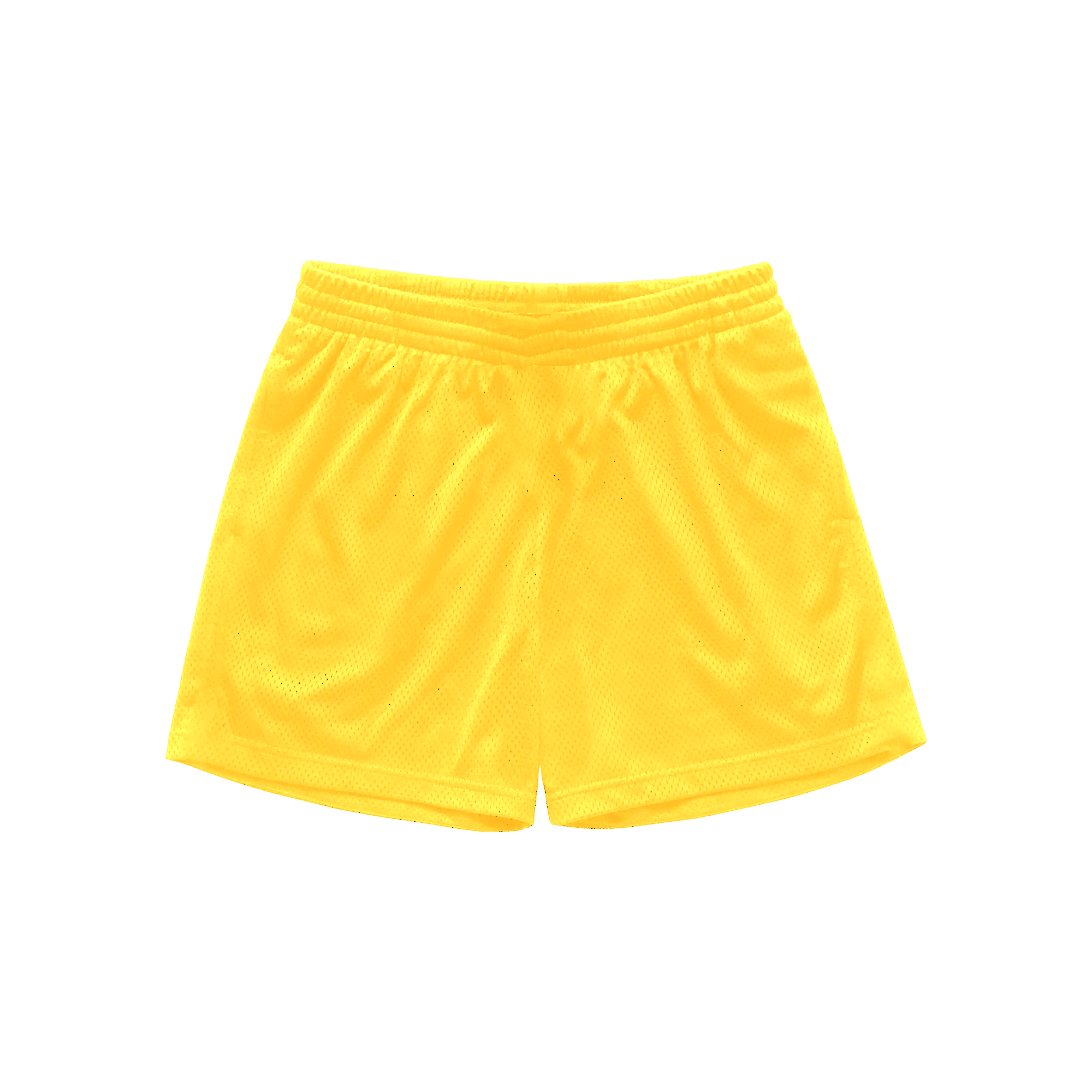 “C Logo” Mesh Shorts in Gold Colorway