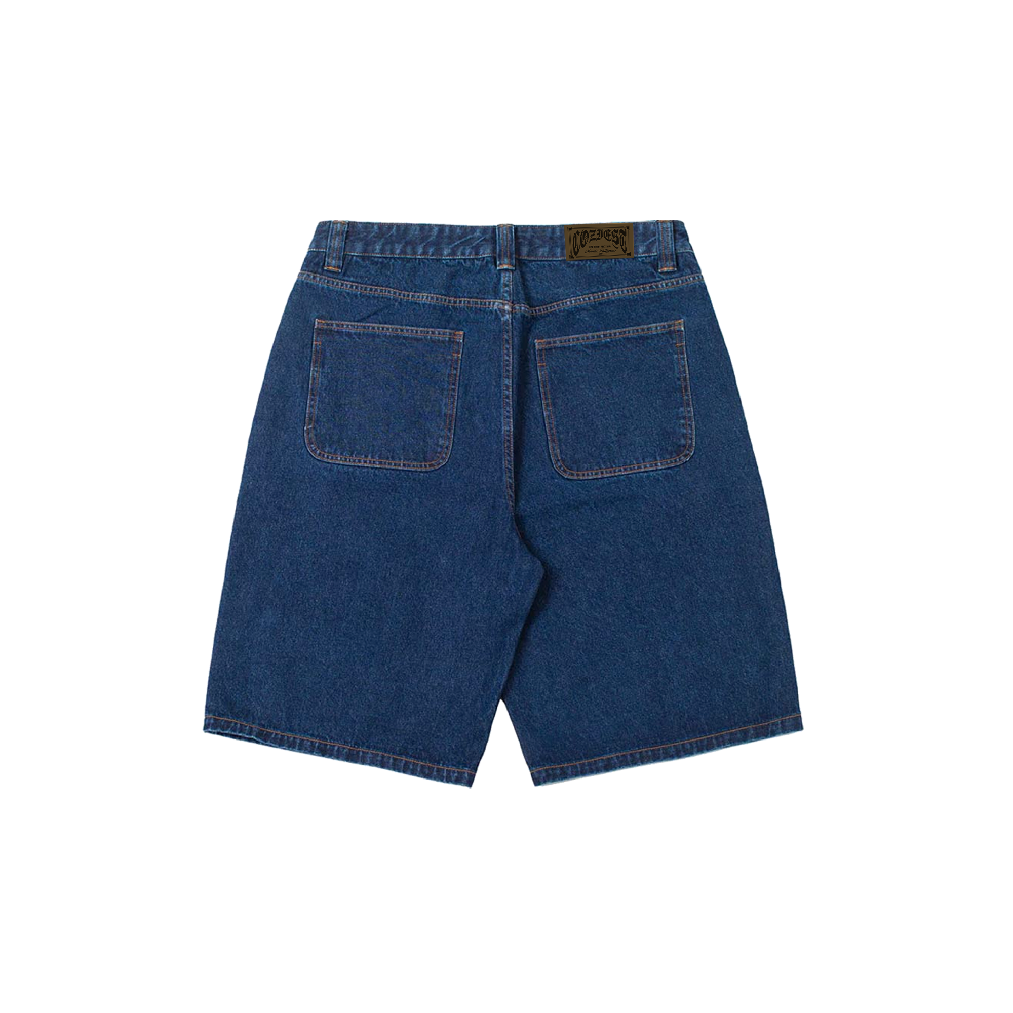"OE" Jorts in Denim Blue Colorway