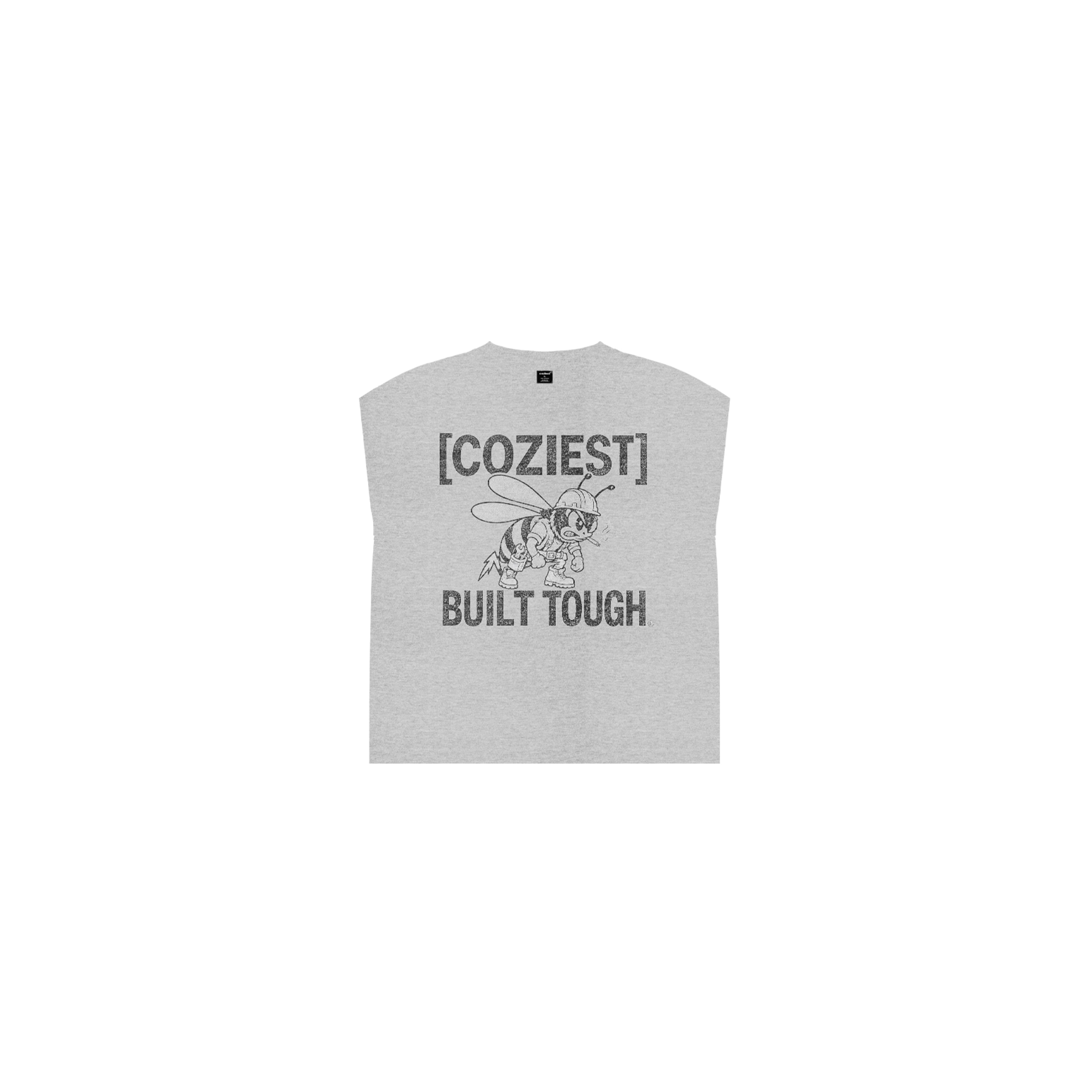 "Beeuilt" Muscle Tee in Gray
