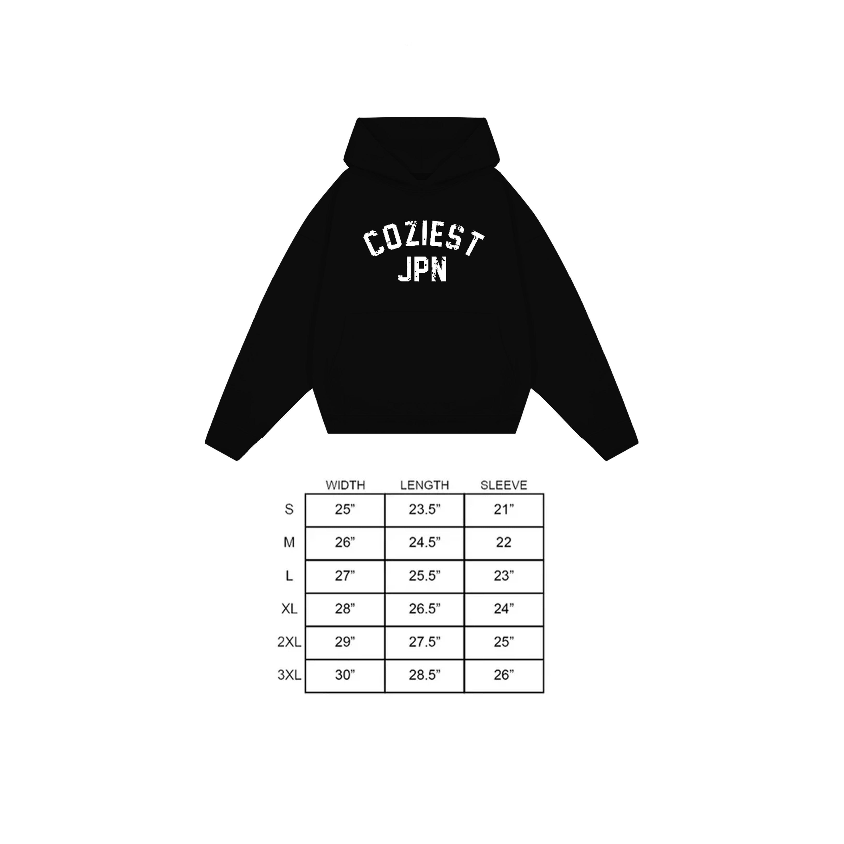 “Italic” Zip Hoodie in Orange Colorway