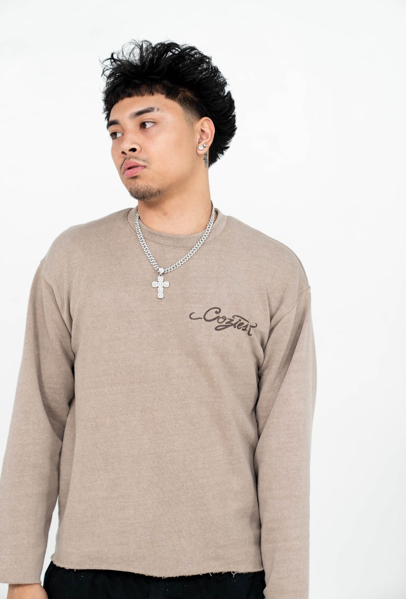 “Death” Long Sleeve in Light Brown Colorway